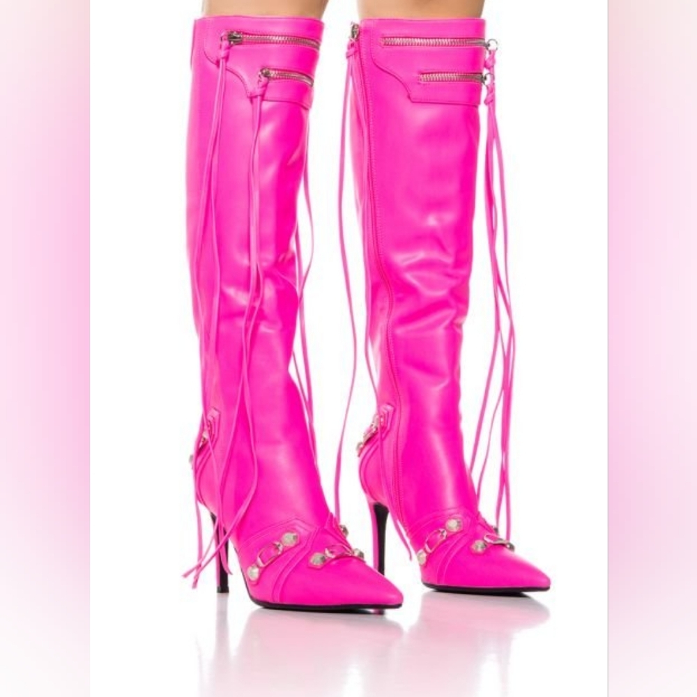 Azalea Wang  Akira Mauve Pink Boots 10